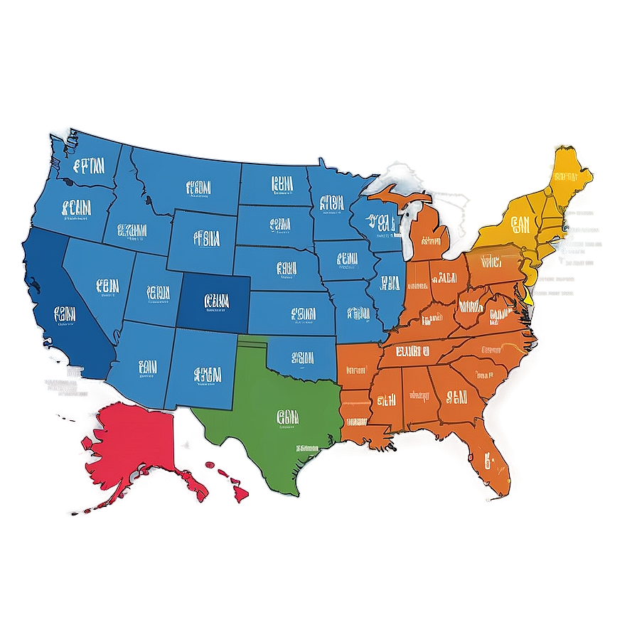 United States Map In Spanish Png Psf