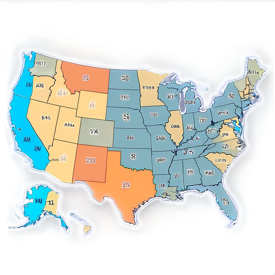 United States Map With Area Codes Png 06122024