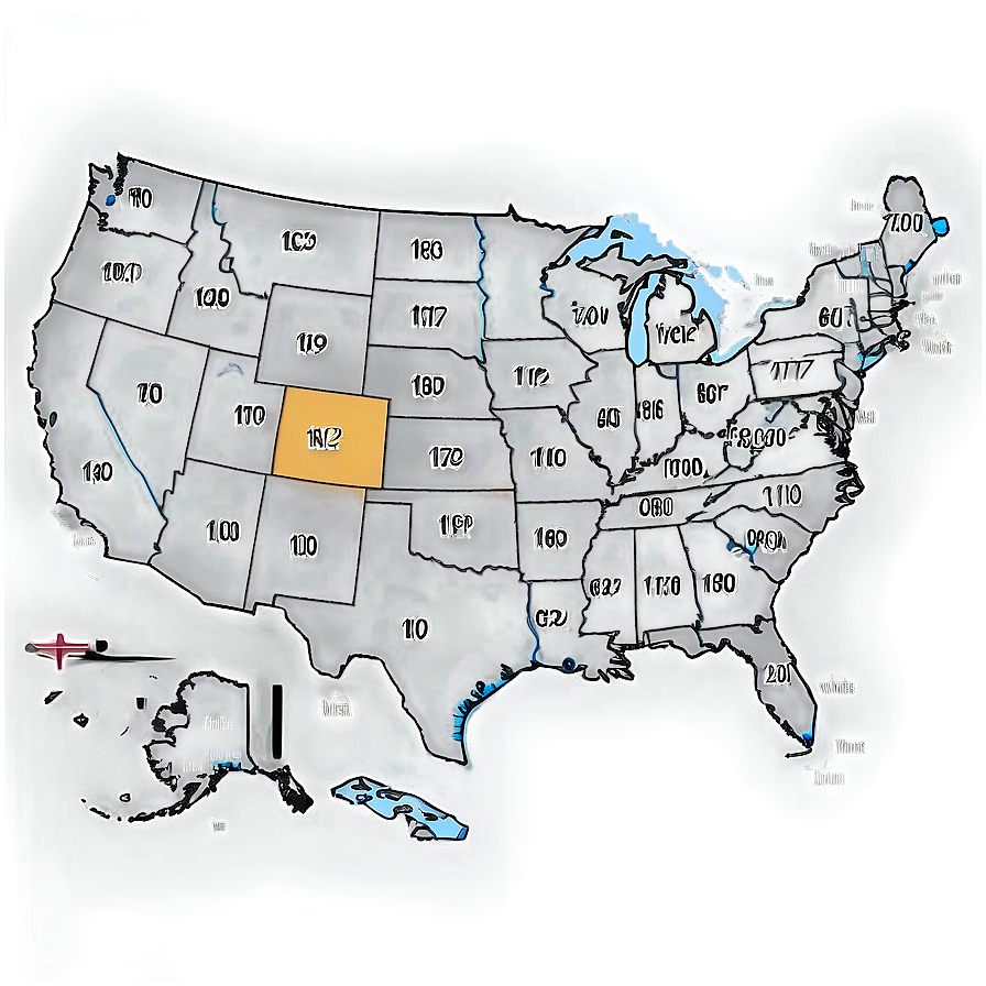 United States Map With Area Codes Png 42