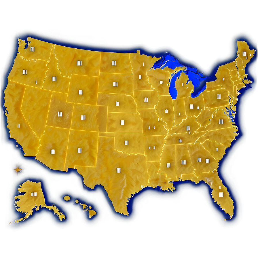 United States Map With Borders Png 58