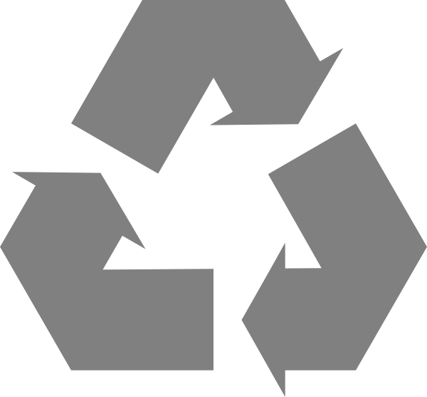 Universal Recycling Symbol Blue Background