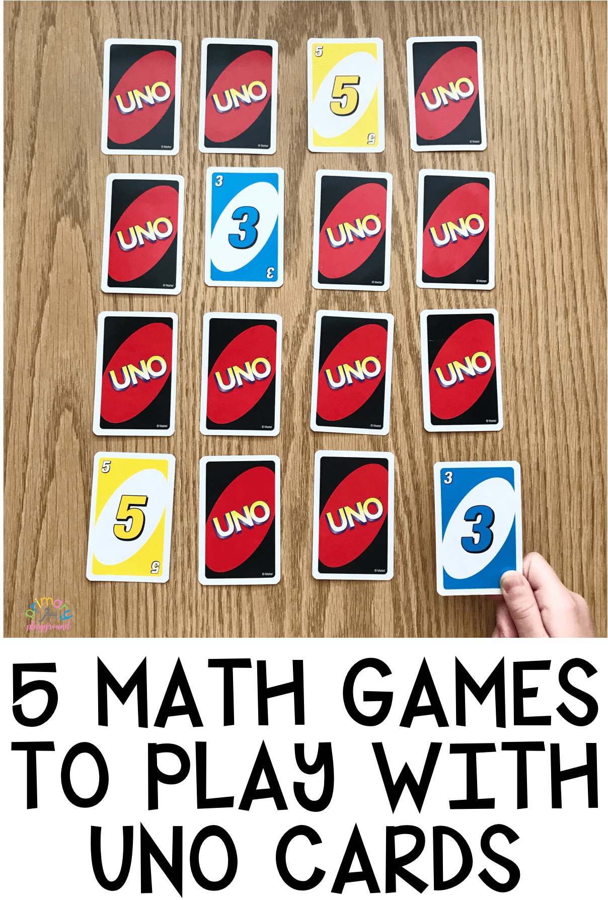 Uno Cards Math Games Educational Activity