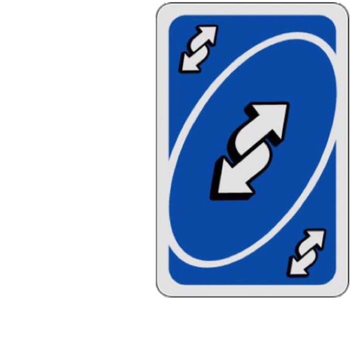 Uno Reverse Card Blue Background