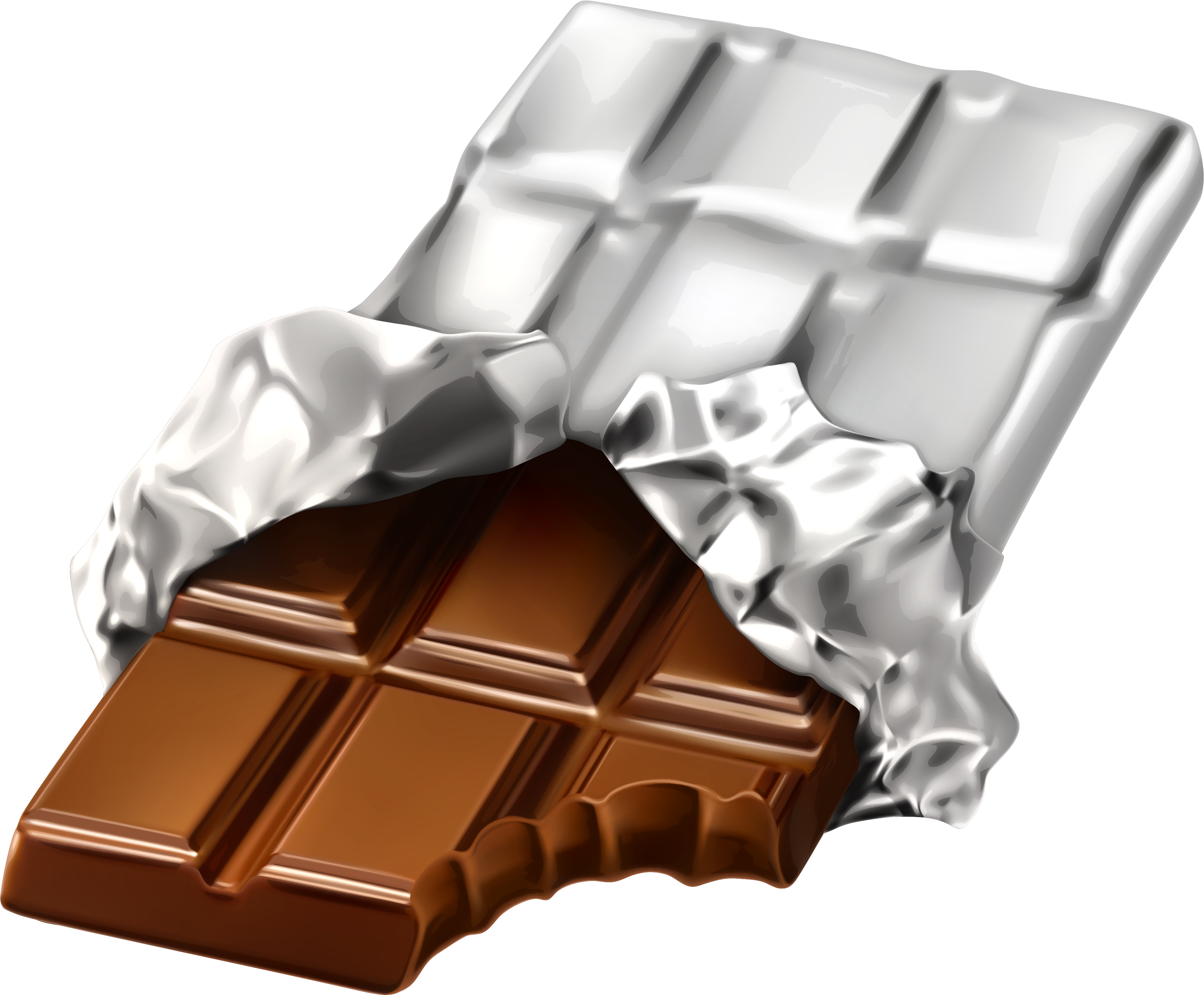 Unwrapped Chocolate Bar Illustration