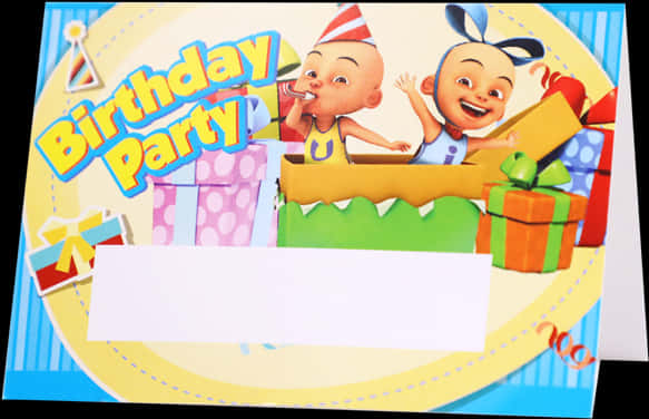 Upin_ Ipin_ Birthday_ Party_ Invitation