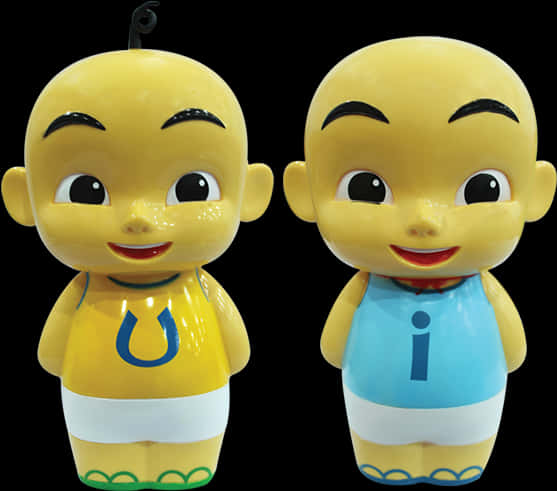 Upinand Ipin Character Statues