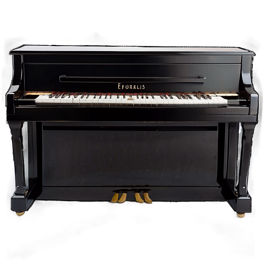 Upright Piano In Glossy Black Finish Png Xnc9