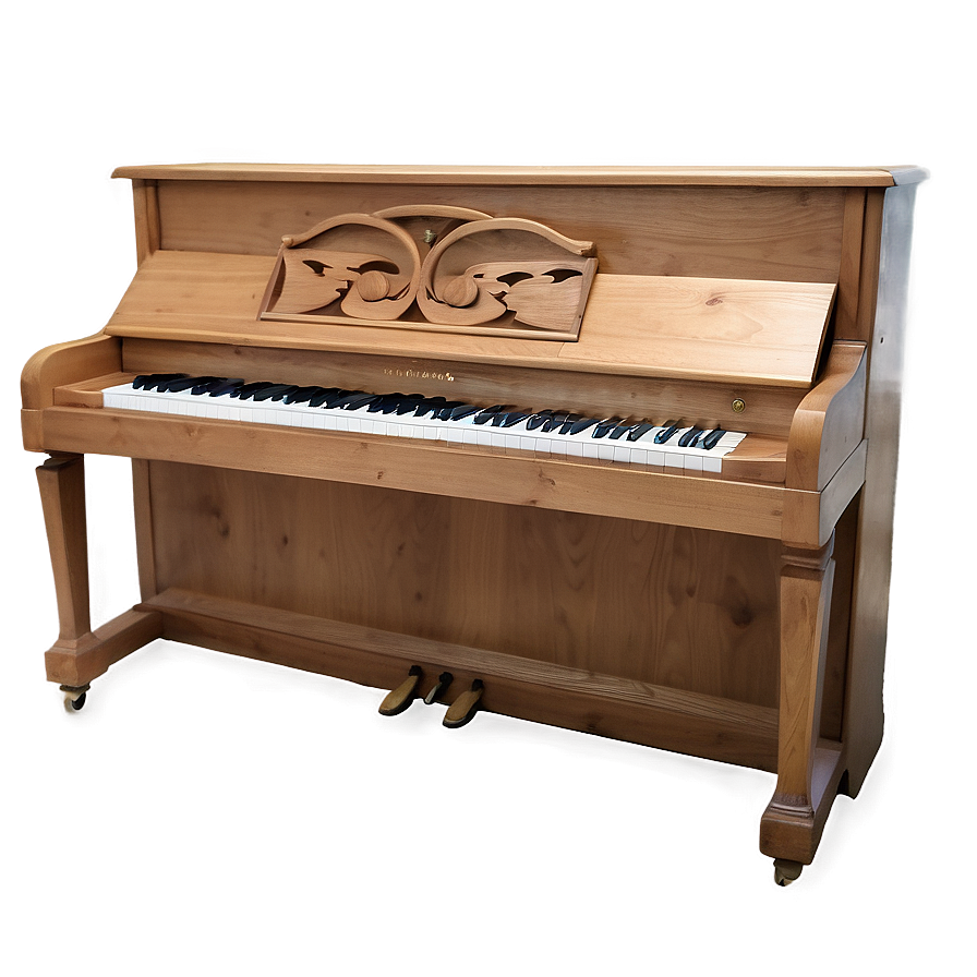 Upright Piano In Natural Light Oak Png 06272024