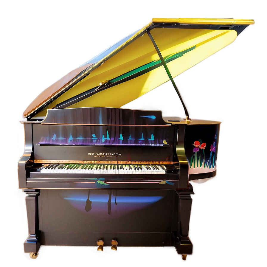 Upright Piano With Custom Paint Job Png 06272024