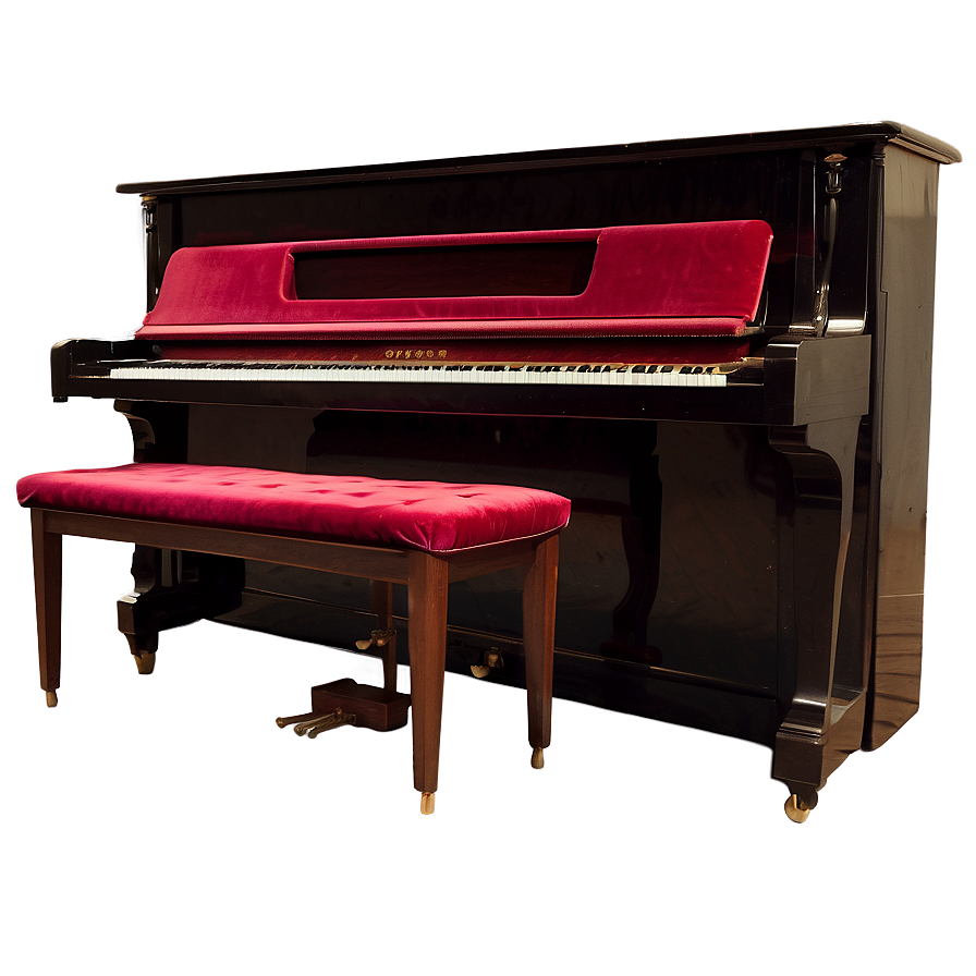 Upright Piano With Velvet Cover Png Nfr45