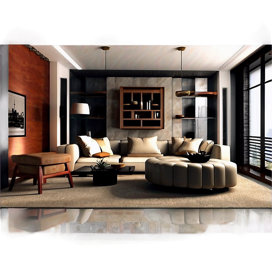 Urban Living Room Atmosphere Png Gtf