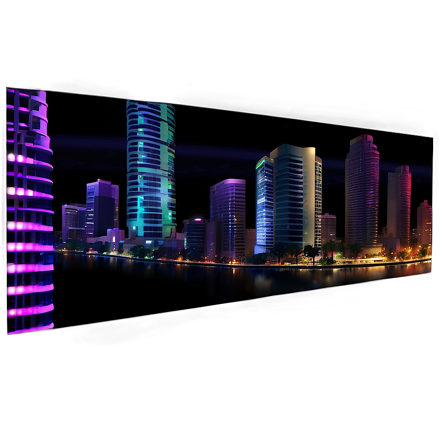 Urban Techno Nightscape Png Epl