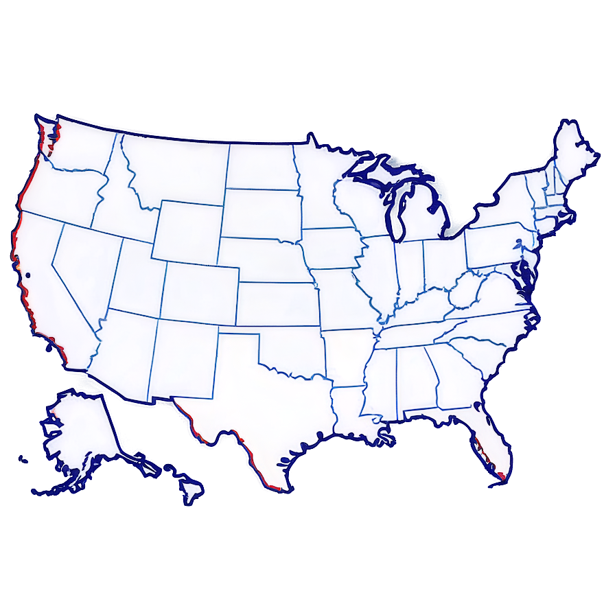 Us Map Outline For Craft Activities Png Yjx11