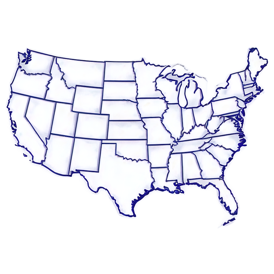 Us Map Outline For Historical Study Png Vvo78