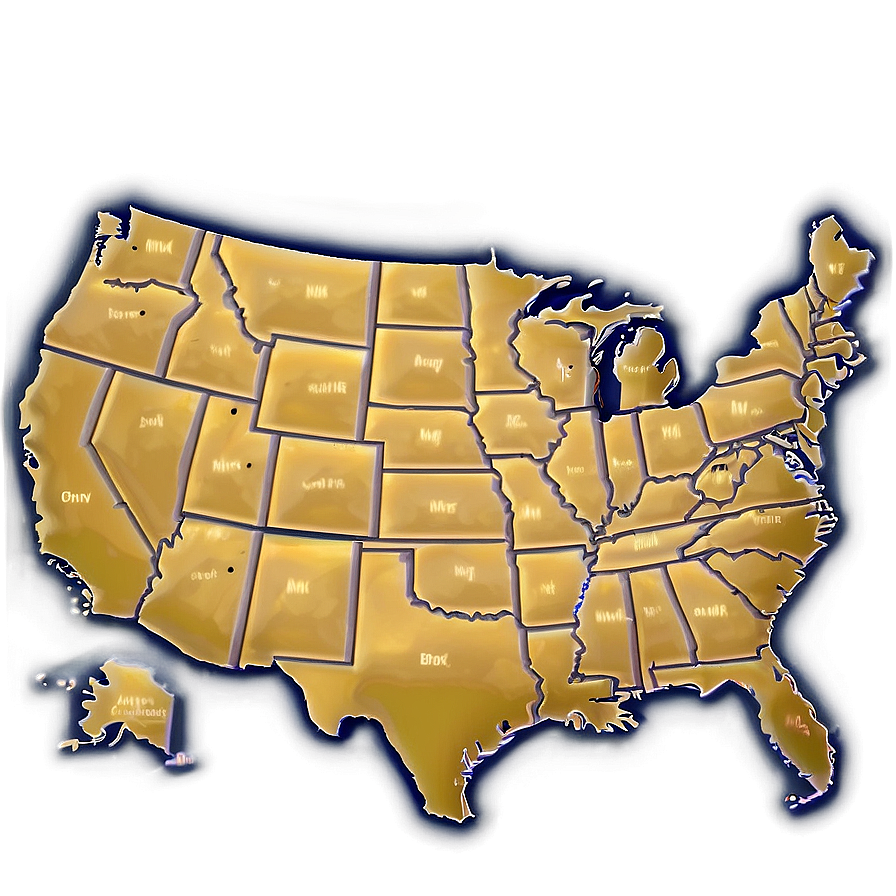 Usa Map Outline With States Png Uww