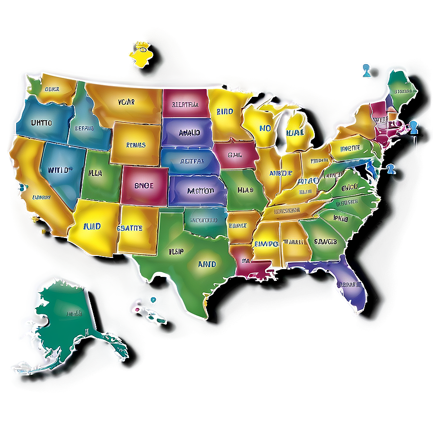 Usa Map Puzzle Png Xed