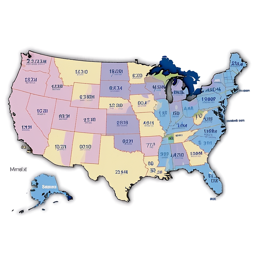 Usa Map With Area Codes Png 05252024