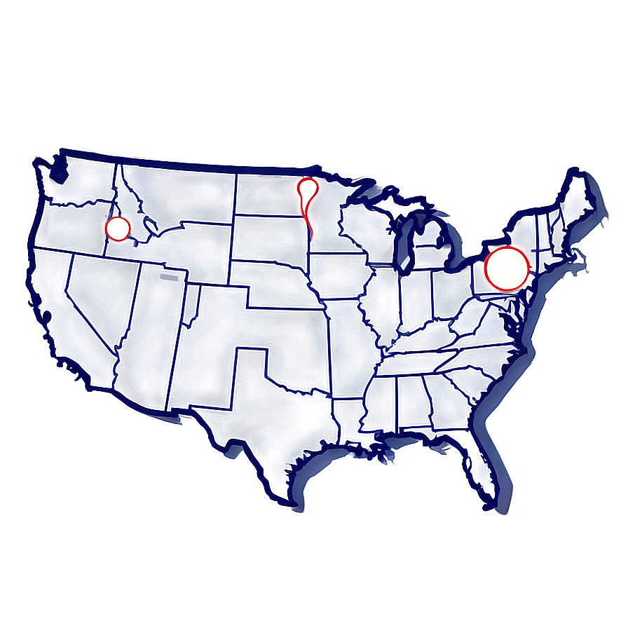 Usa Outline With Landmarks Png Ehh52