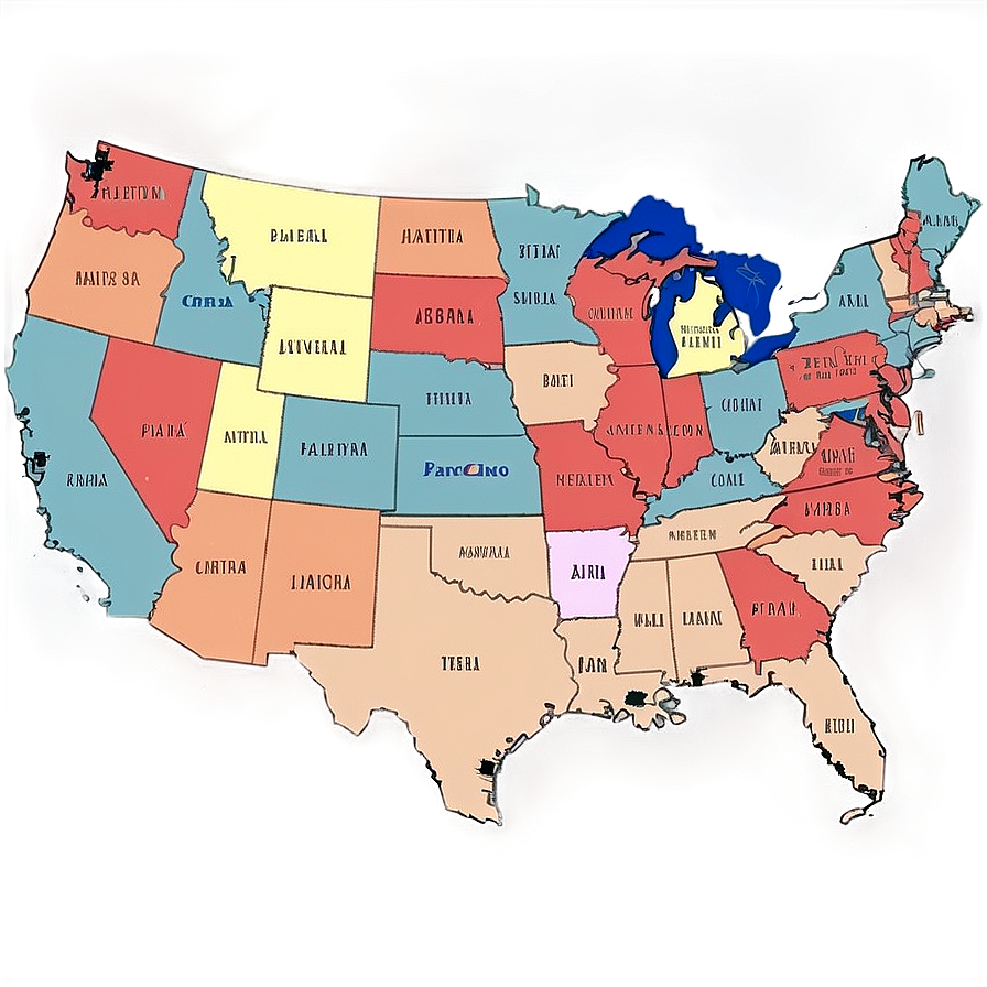 Usa State Capitals Map Png Dih88