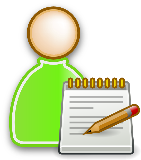 User Iconwith Notepadand Pencil