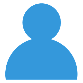 User Profile Icon Blue Background