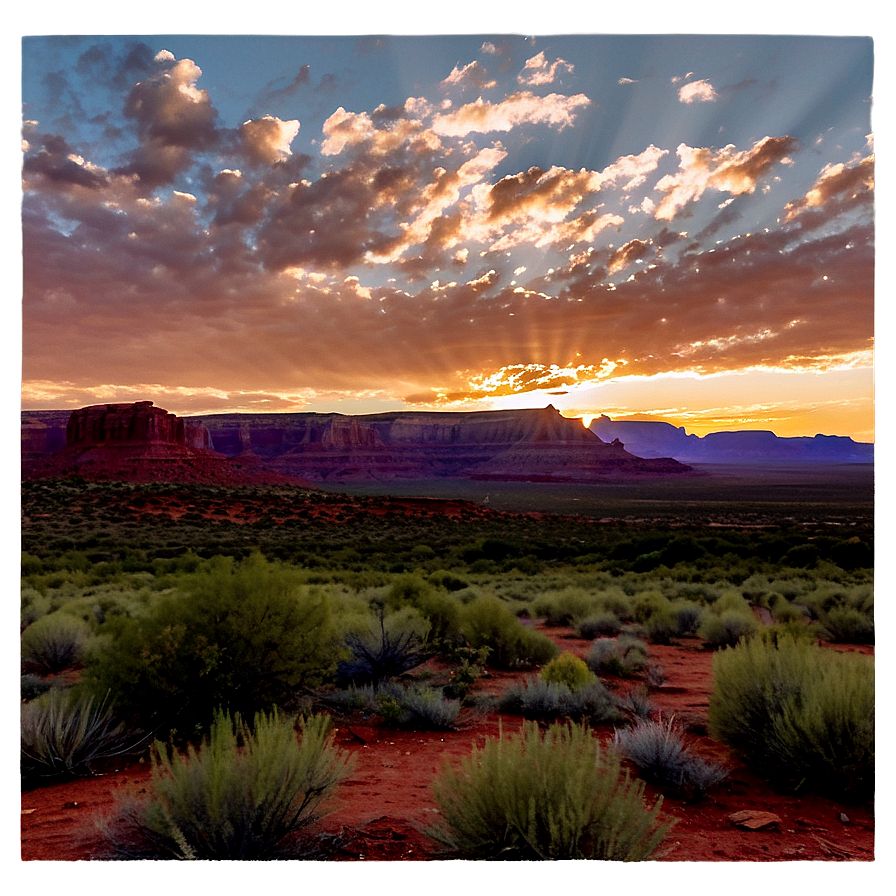 Utah Valley Of The Gods Sunset Png Yus