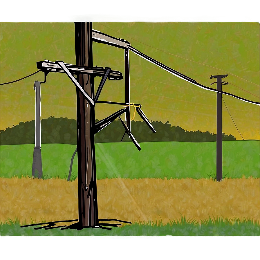 Utility Pole In Field Png 06262024