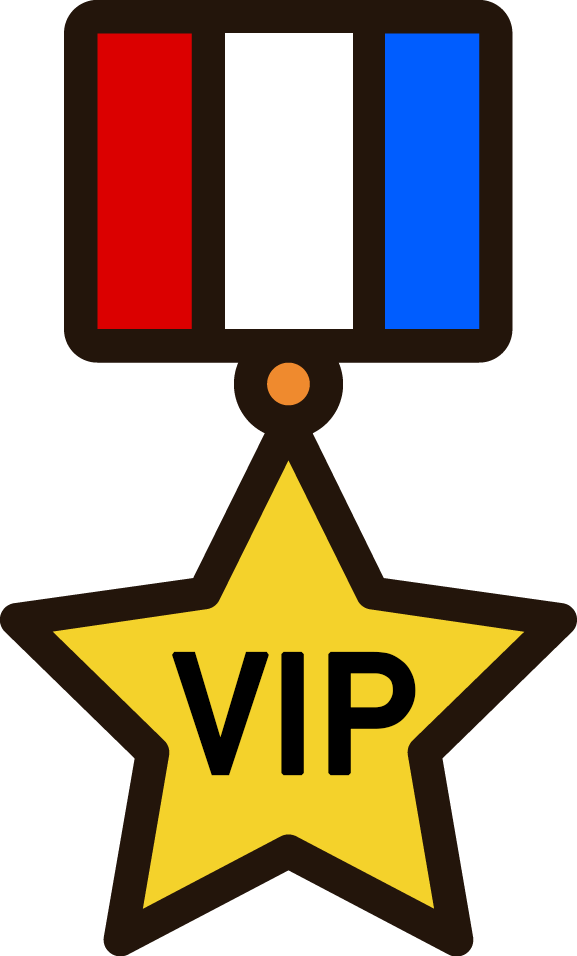 V I P Star Medal Icon