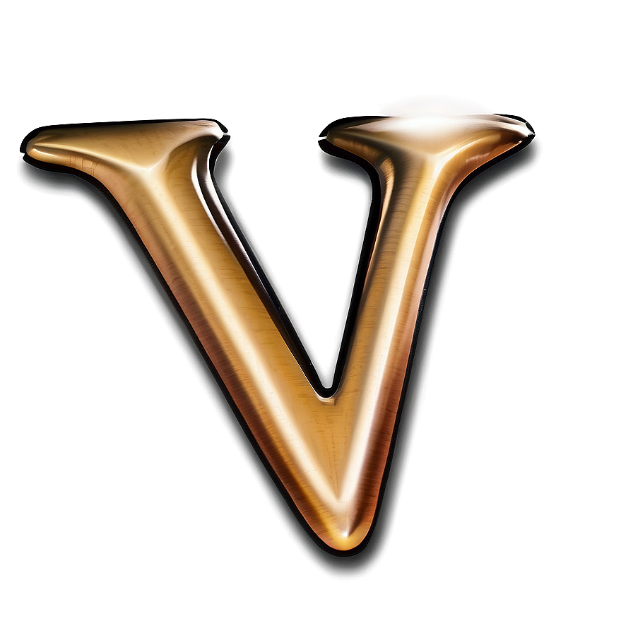 V Letter Calligraphy Png Kge