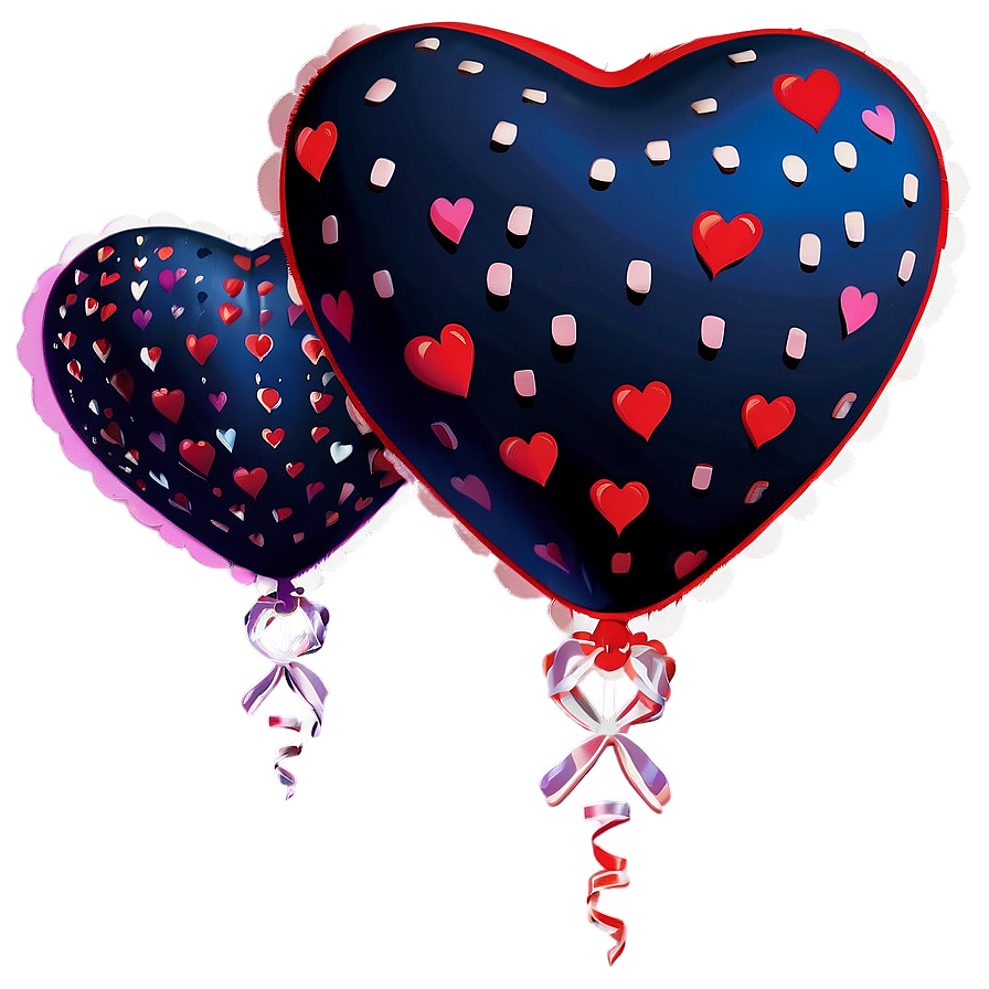 Valentine Heart Balloon Png 06262024