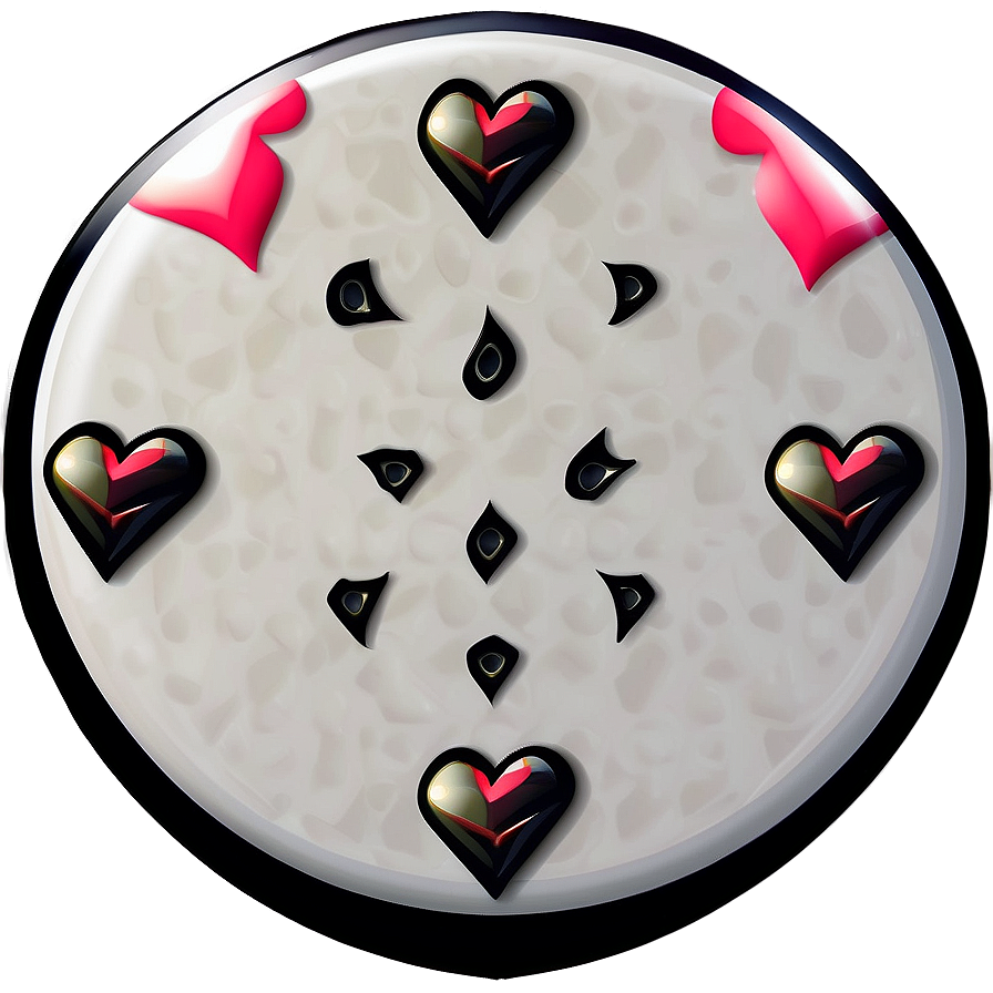 Valentine Heart Button Png 06262024