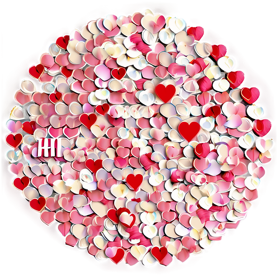 Valentine Heart Confetti Png 29