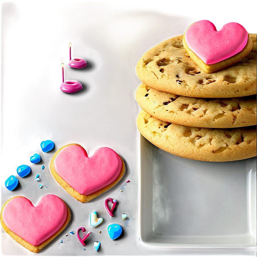 Valentine Heart Cookies Png Kki54