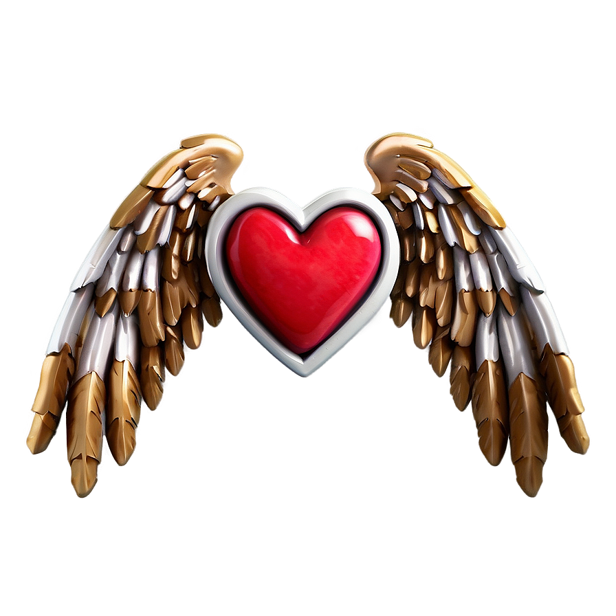 Valentine Heart Wings Png Hxt