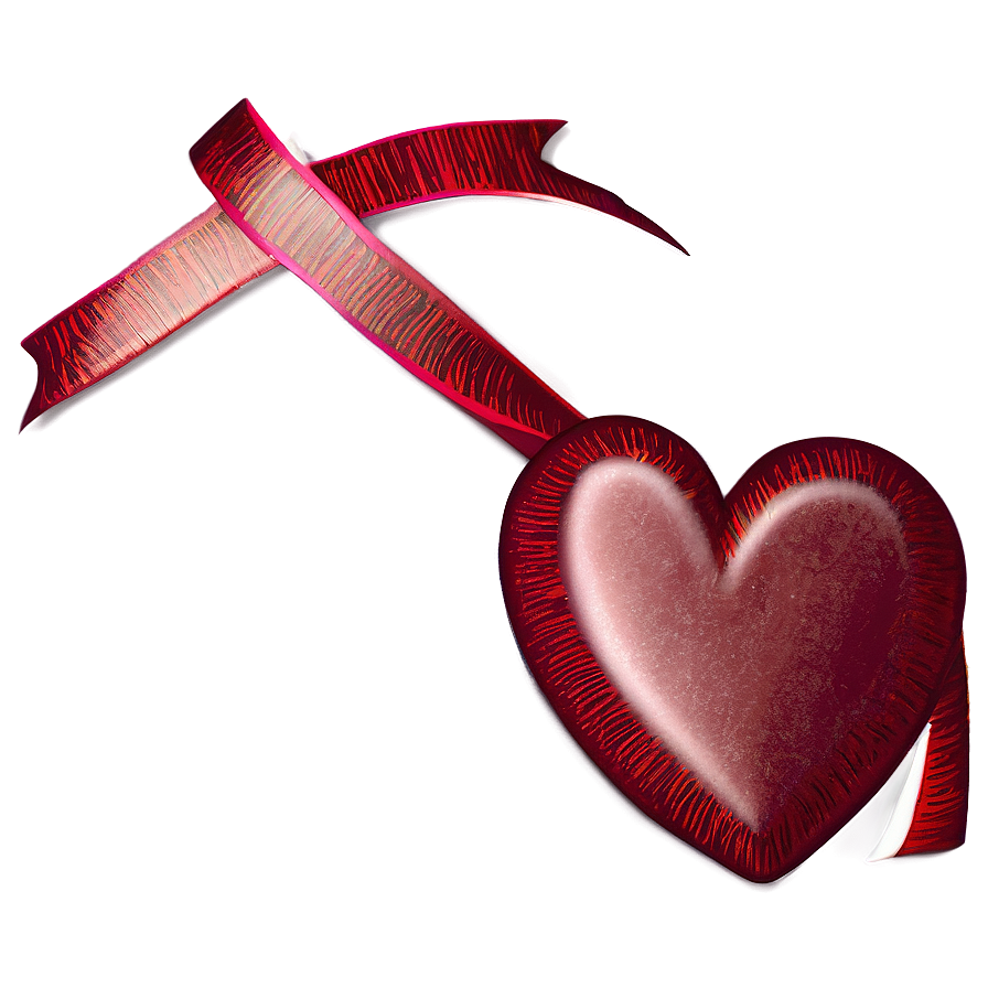 Valentine Heart With Ribbon Png 06262024