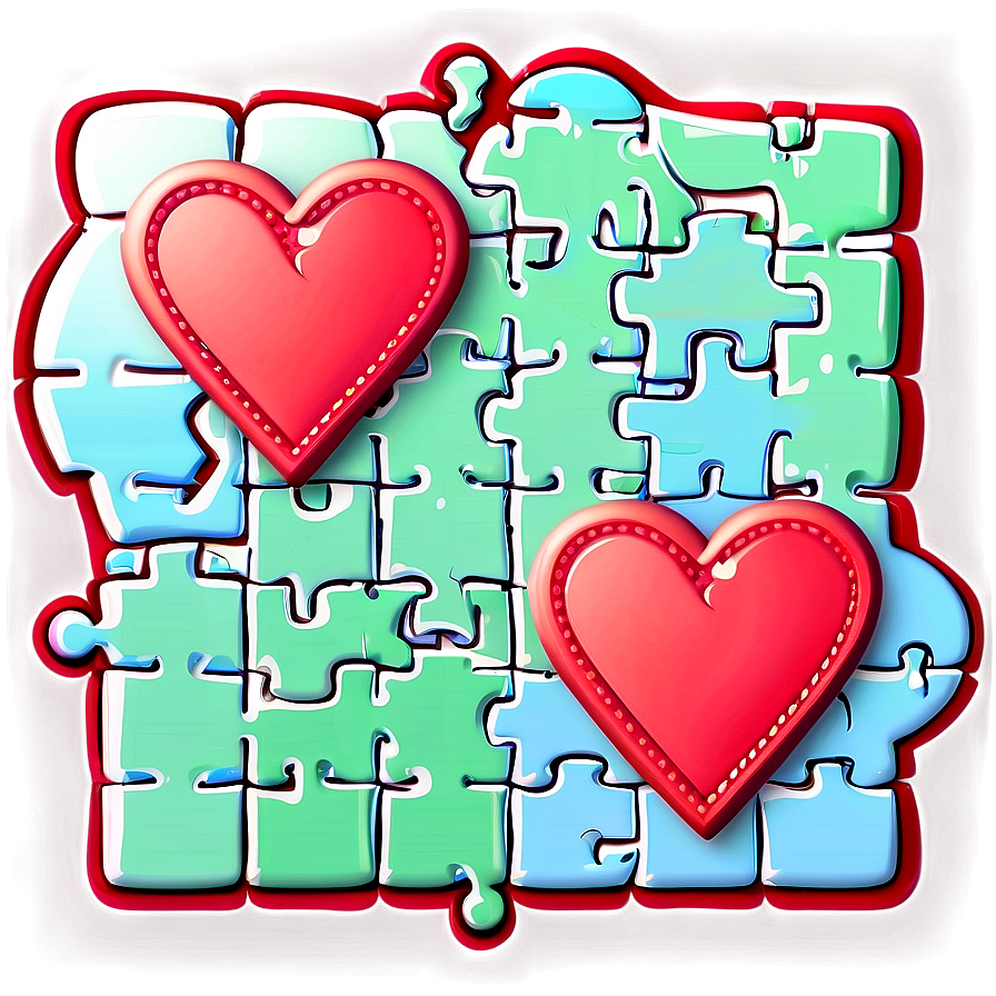 Valentine's Day Heart Puzzle Png Kxj