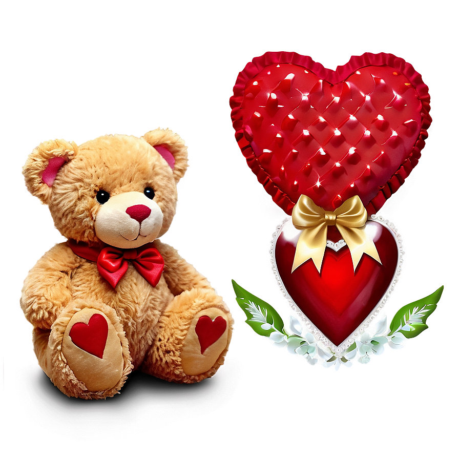 Valentine's Day Teddy Png Cyg17