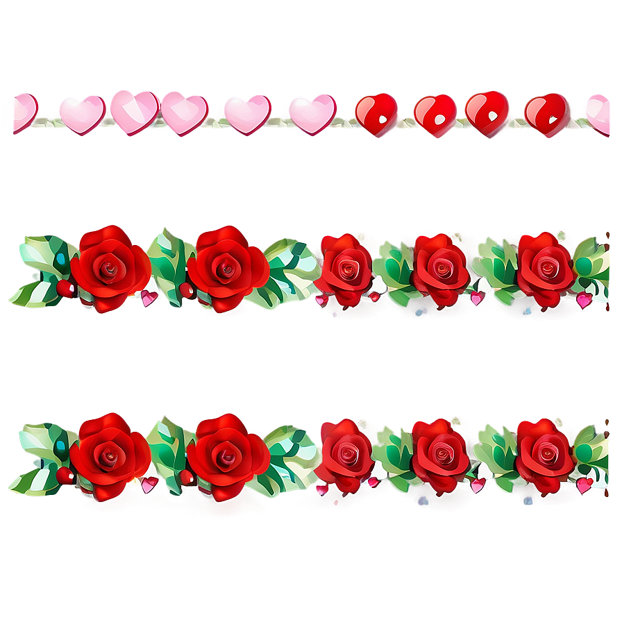 Valentine's Decorative Line Png Dap43