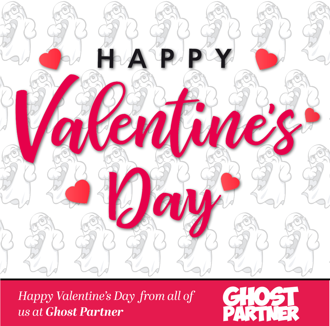 Valentines Day Ghost Theme Greeting