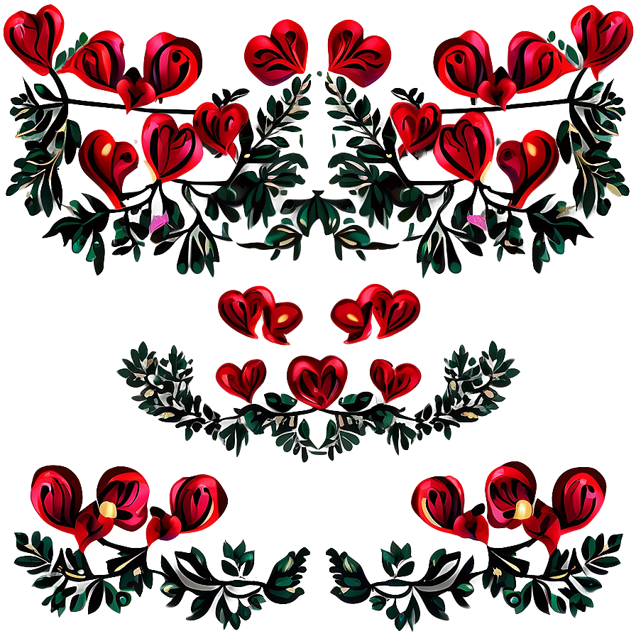 Valentines Day Heart Wreath Png 05232024