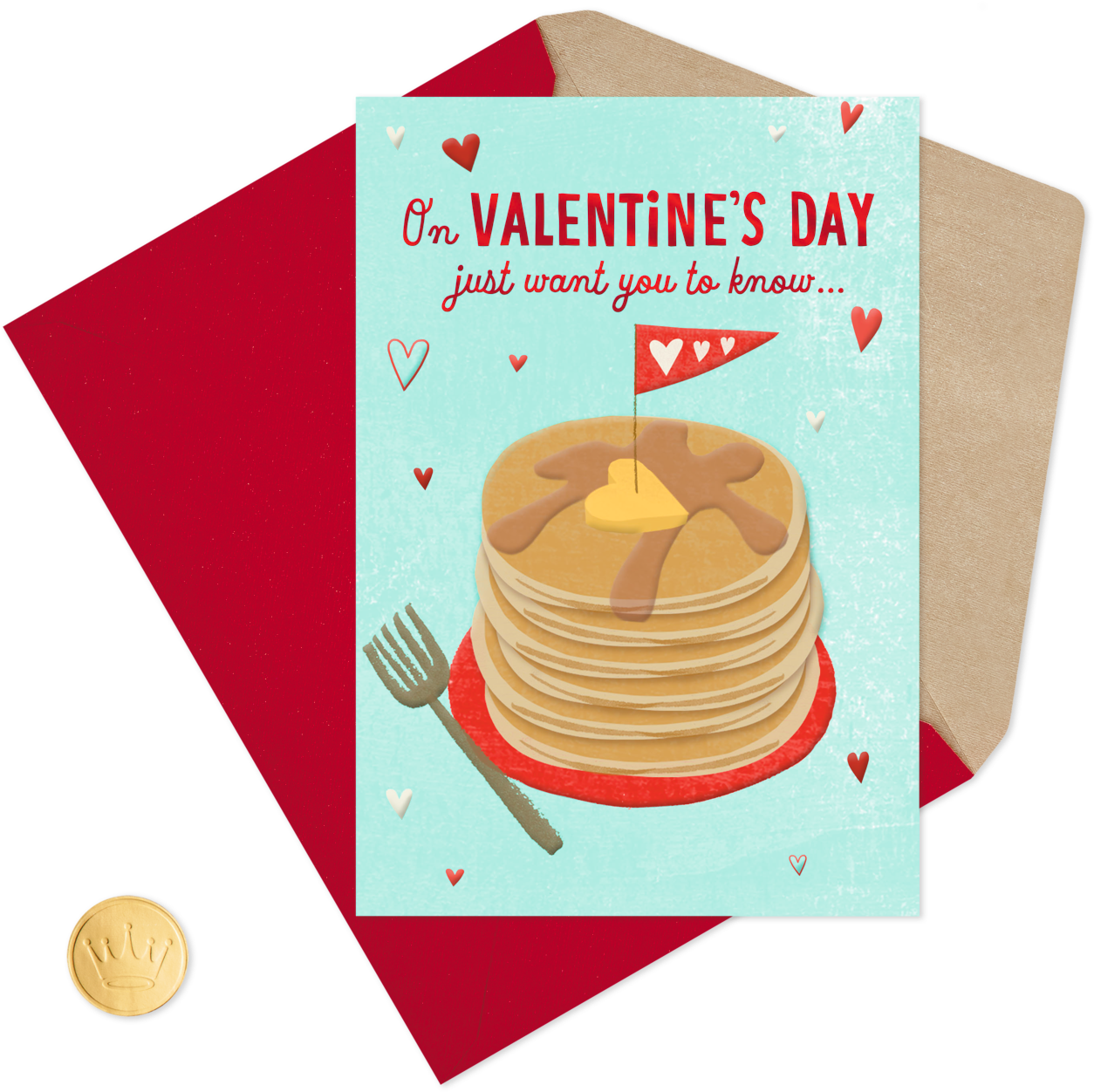 Valentines Day Pancake Card