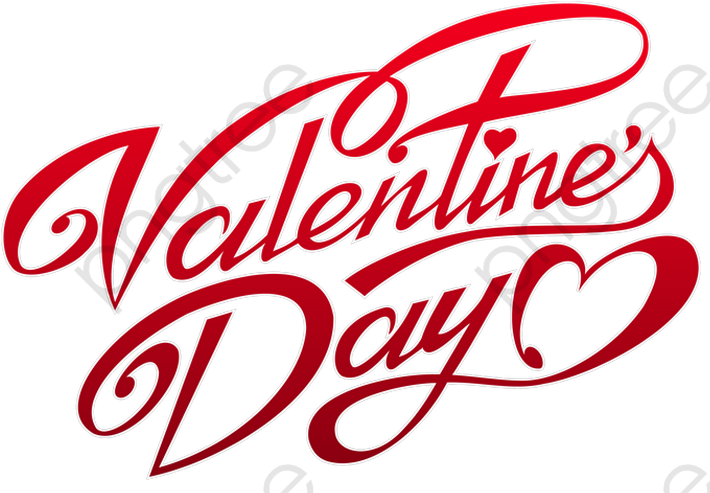 Valentines Day Script Text Design