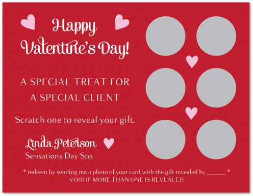 Valentines Day Special Treat Scratch Card