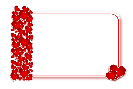 Valentines Heart Border Postcard