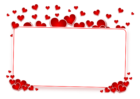 Valentines Heart Border Postcard