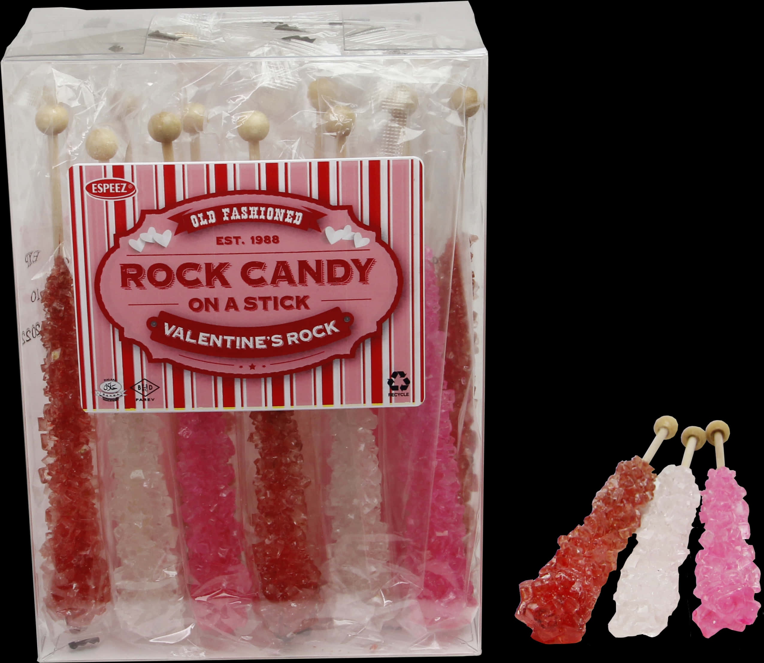 Valentines Rock Candy Sticks