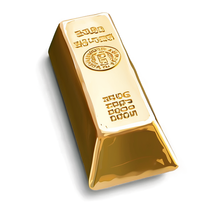 Valuable Gold Ingot Detail Png Qot55