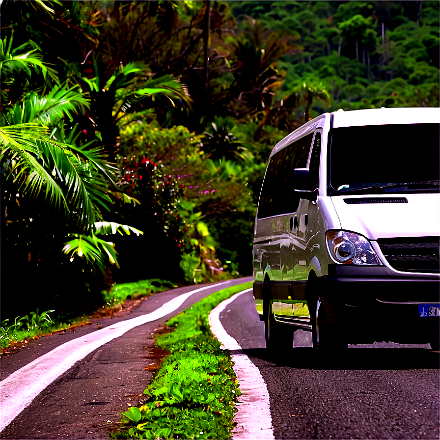 Van On Coastal Road Png 80