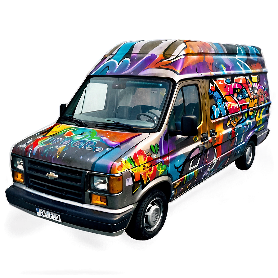 Van With Graffiti Art Png Ucg40