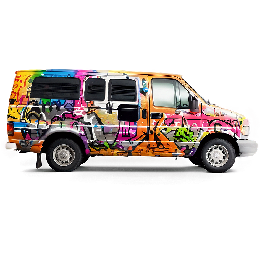 Van With Graffiti Art Png Uwl